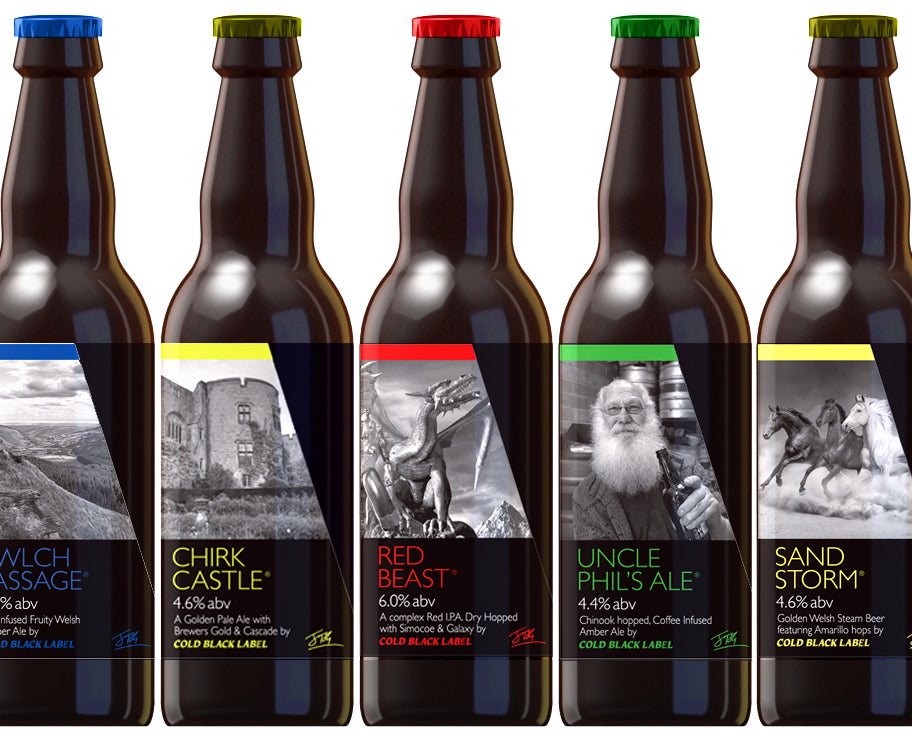 Mixed case of Cold Black Label beers, 4.5% ABV, Case of 12x 500ml bottles